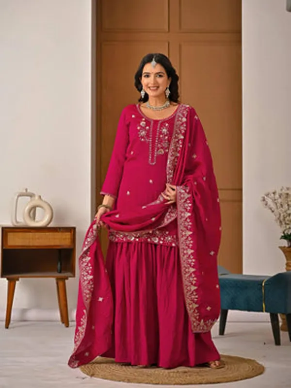 Rani_Pink_Heavy_Nc_Vichitra_Sharara_Suit_Set_For_Women