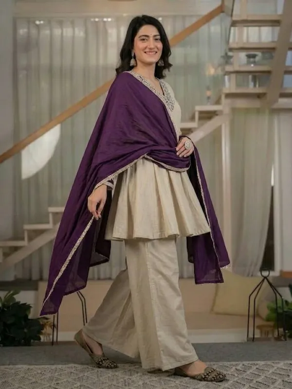 Ivory_Heavy_Roman_Silk_Kurta_Palazzo_Set_For_Women