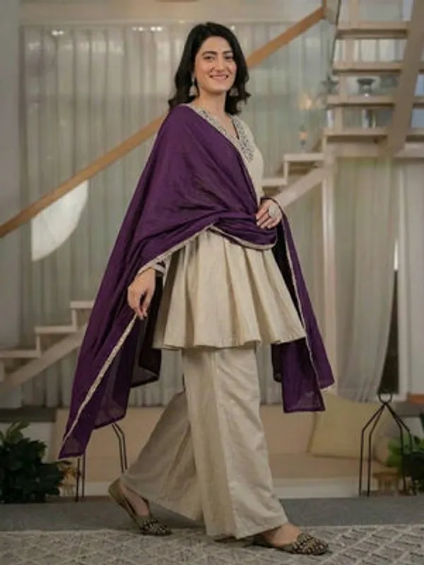Ivory_Heavy_Roman_Silk_Kurta_Palazzo_Set_For_Women