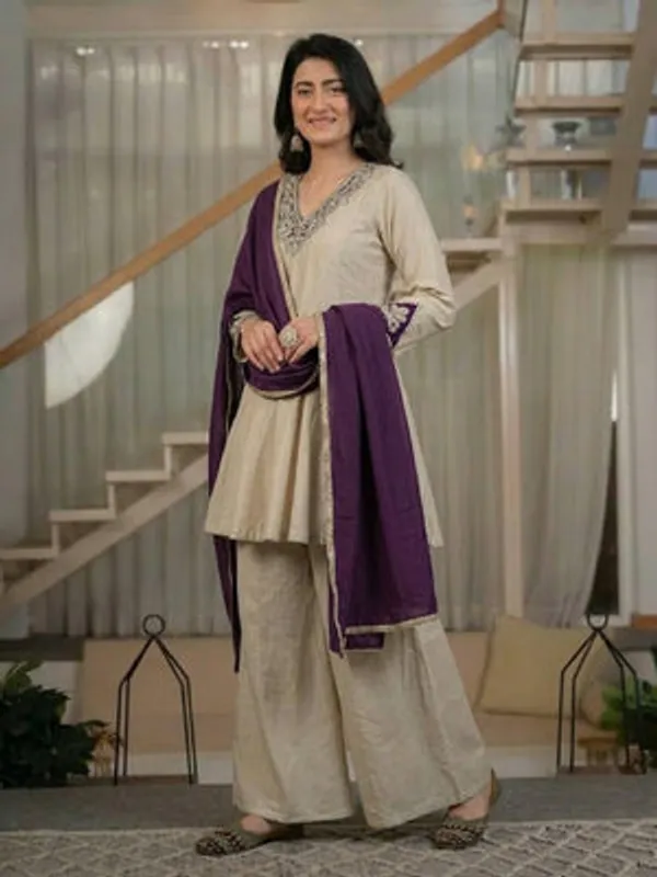 Ivory_Heavy_Roman_Silk_Kurta_Palazzo_Set_For_Women