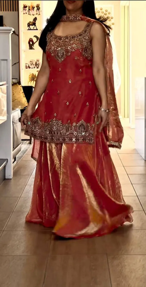 Orange_Pure_Fendi_Silk_Palazzo_Suit_Set_For_Women