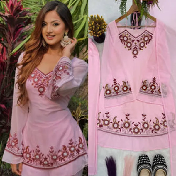 Pink_Heavy_Faux_Georgette_Palazzo_Set_For_Women