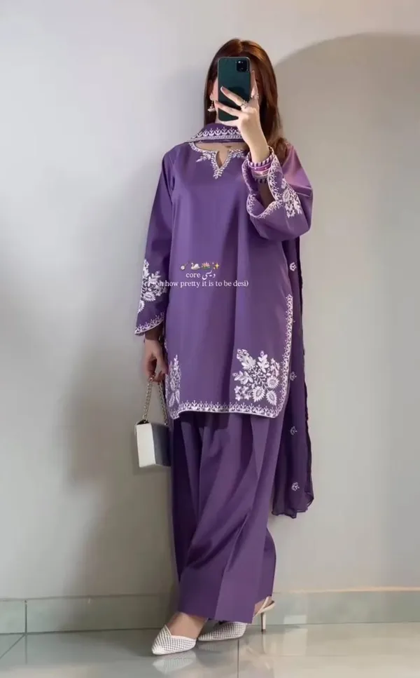 Purple_Heavy_Fancy_Silk_Pakistani_Suit_Set_For_Women