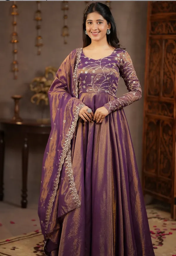 Purple_Fendi_Silk_Anarkali_Gown_Set_For_Women