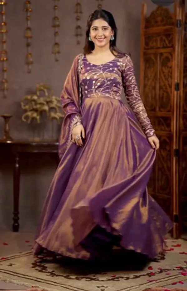 Purple_Fendi_Silk_Anarkali_Gown_Set_For_Women