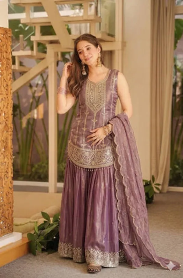 Dusty_Pink_Heavy_Fancy_Silk_Kurta_Sharara_Set_For_Women