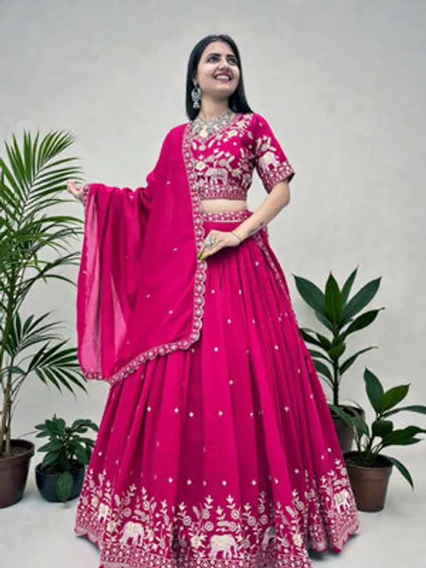 Rani_Pink_Art_Silk_Lehenga_Choli_Set_For_Women