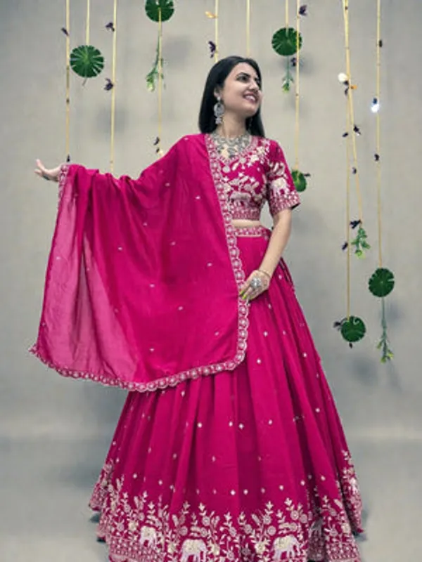 Rani_Pink_Art_Silk_Lehenga_Choli_Set_For_Women