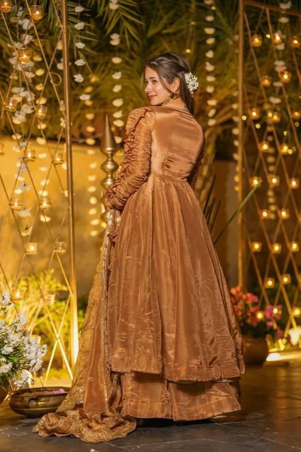 Gold_Heavy_Fendi_Silk_Anarkali_Set_For_Women