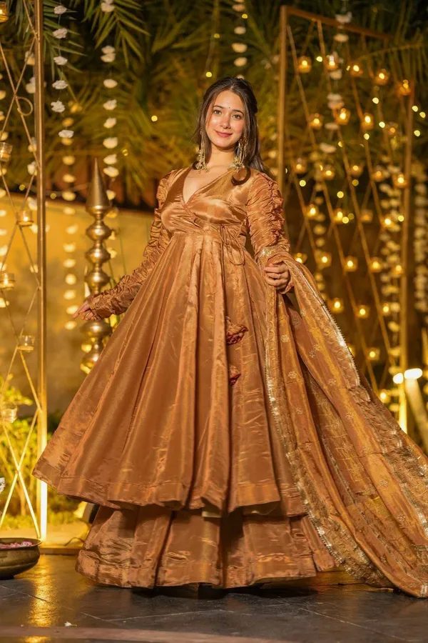 Gold_Heavy_Fendi_Silk_Anarkali_Set_For_Women