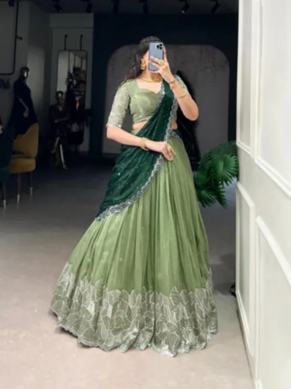 Green_Art_Silk_Lehenga_Choli_Set_For_Women