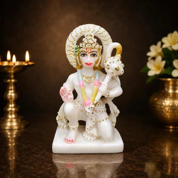 7"_ASHIRVAD_HANUMAN_JI-MARBLE_DUST_IDOL