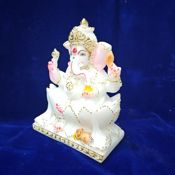 7"_KAMAL_GANESH_N-MARBLE_DUST_IDOL