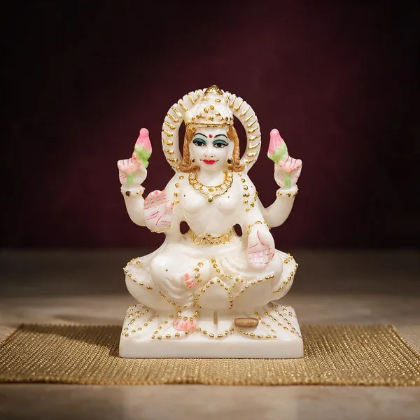 5_Inch_Kamal_Lakshmi_Marble_Dust_Idol