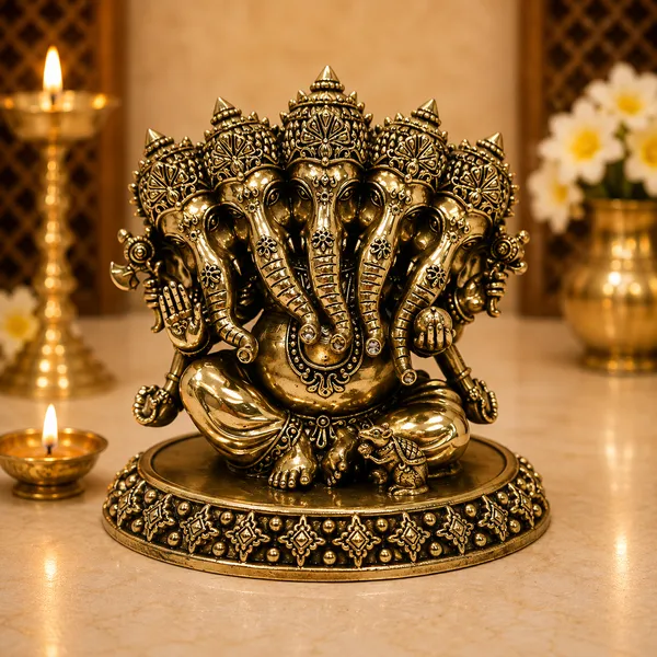 Panch_Mukhi_Ganesh_Antique_Brass_Idol