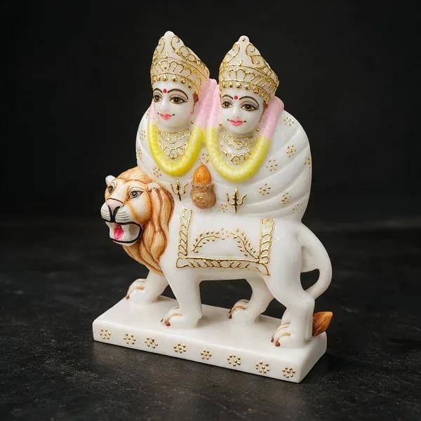 7_Inch_Chotila_Chamunda_Marble_Dust_Idol