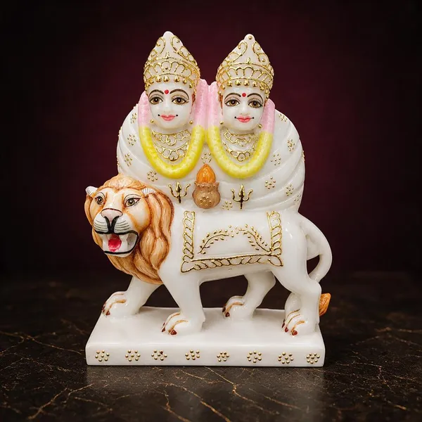 7_Inch_Chotila_Chamunda_Marble_Dust_Idol