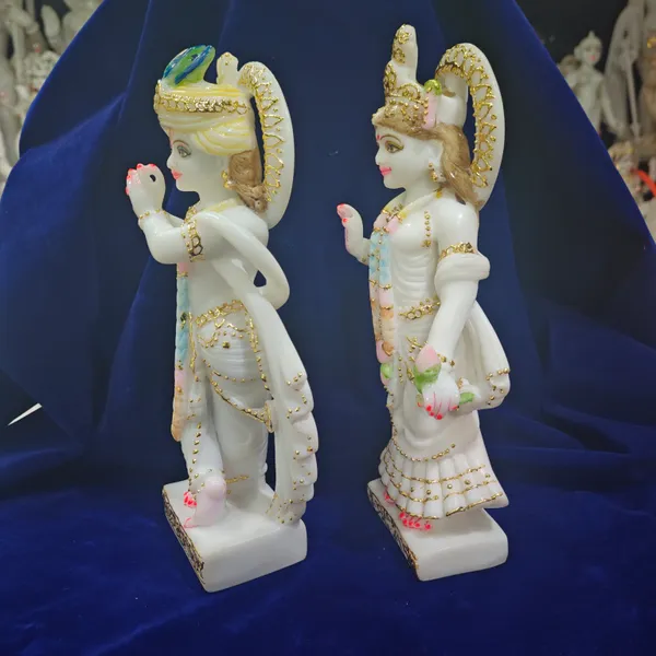7"_RADHA_KRISHNA_PAGDI-MARBLE_DUST_IDOL