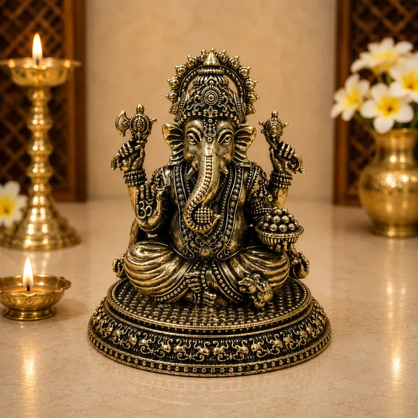 Round_Base_Ganesh-MARBLE_DUST_IDOL