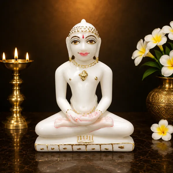 5"_MAHAVEER_JI-MARBLE_DUST_IDOL