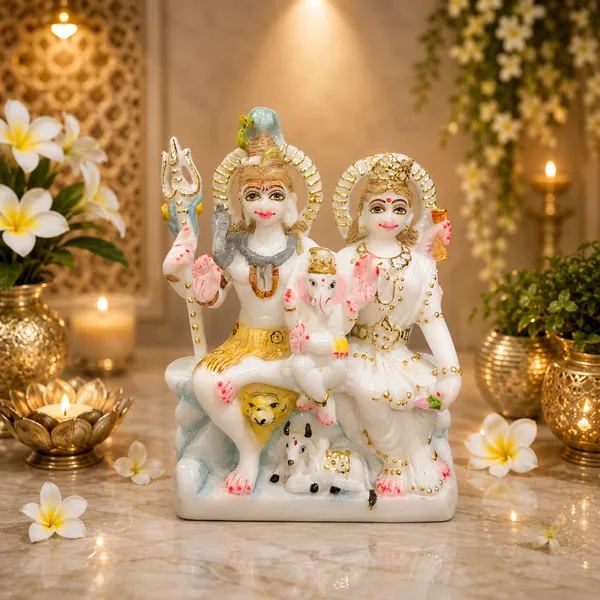 7"_SHIV_PARIVAR-MARBLE_DUST_IDOL