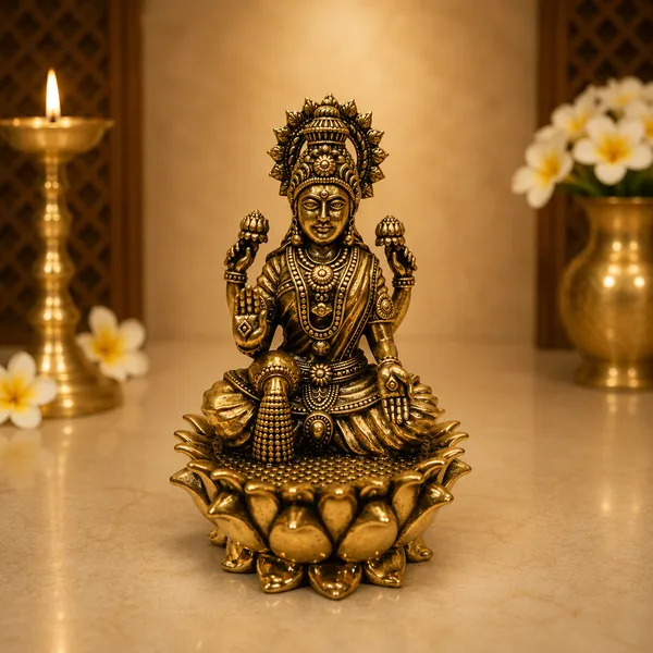 Laxmi_Double_Kamal-MARBLE_DUST_IDOL
