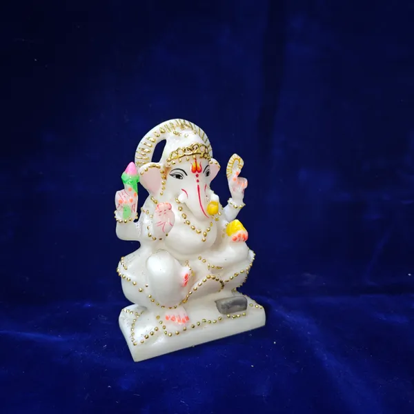 5"_KAMAL_GANESH-MARBLE_DUST_IDOL