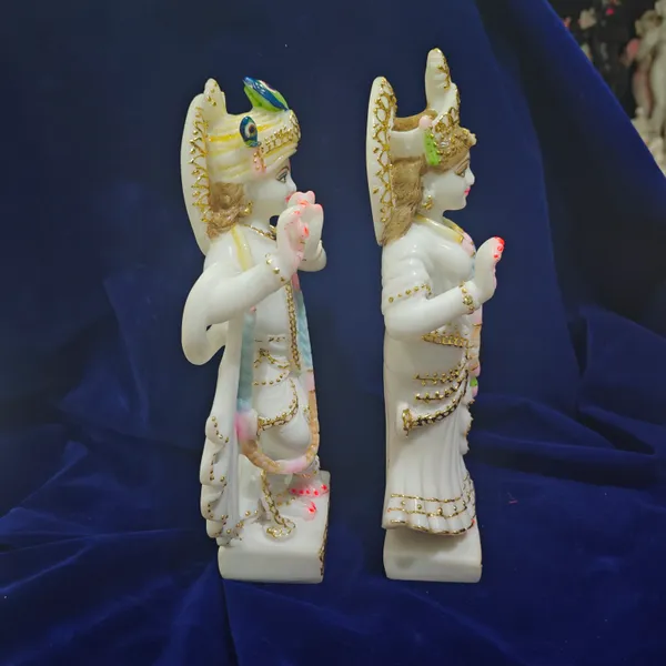 7"_RADHA_KRISHNA_PAGDI-MARBLE_DUST_IDOL