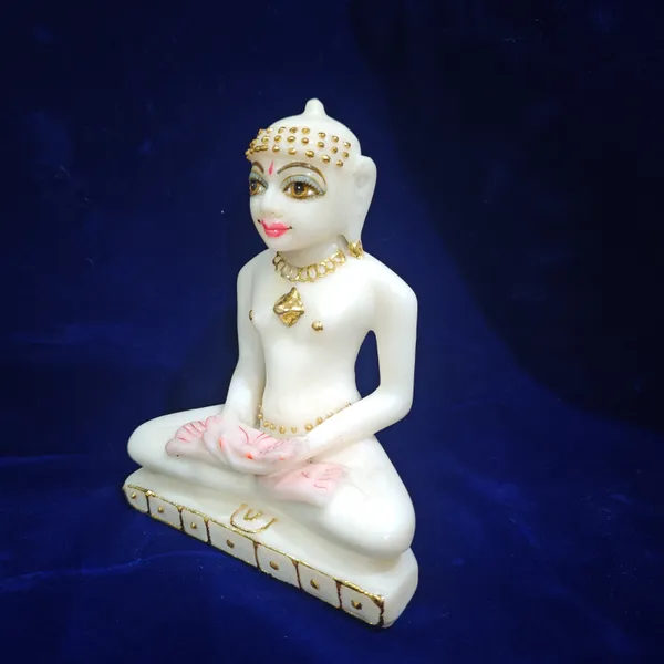 5"_MAHAVEER_JI-MARBLE_DUST_IDOL