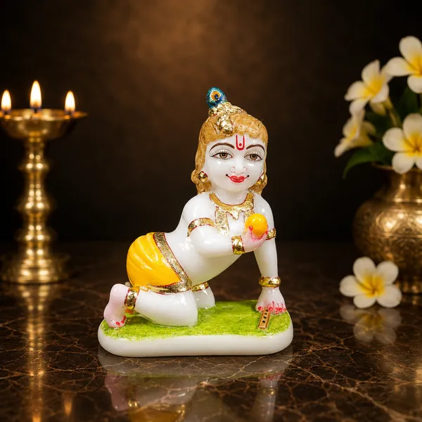 4"_LADDU_GOPAL-MARBLE_DUST_IDOL