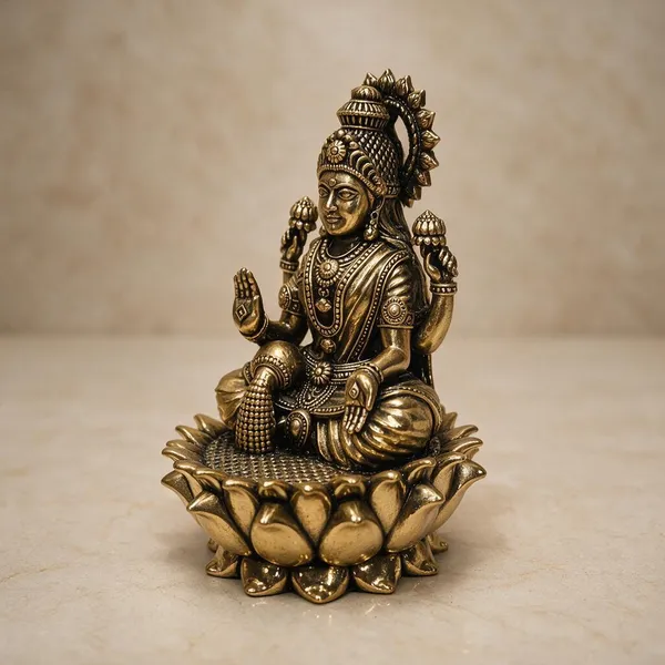 Lakshmi_Double_Kamal_Brass_Antique_Idol
