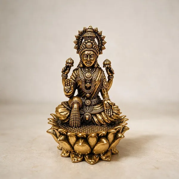 Lakshmi_Double_Kamal_Brass_Antique_Idol