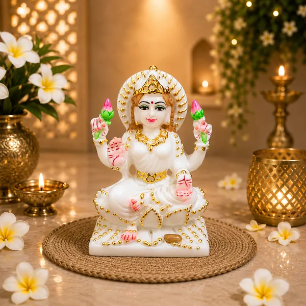 4"_LAXMI_JI-MARBLE_DUST_IDOL
