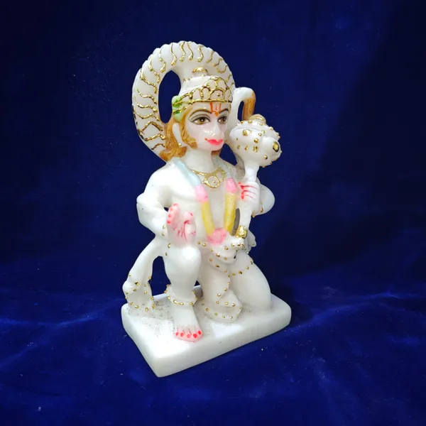 7"_ASHIRVAD_HANUMAN_JI-MARBLE_DUST_IDOL