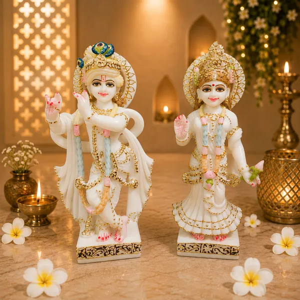 7"_RADHA_KRISHNA_PAGDI-MARBLE_DUST_IDOL