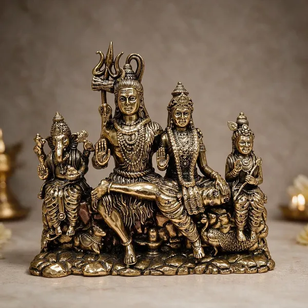 Shiv_Parivar_Brass_Antique_Idol