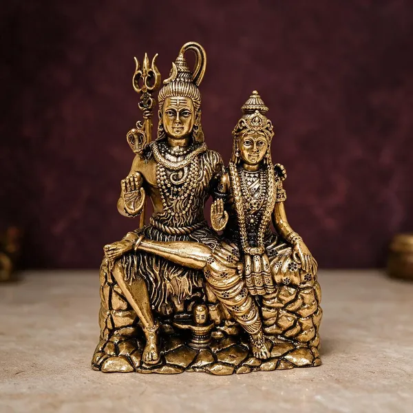 Shiv_Parvati_Antique_Brass_Idol