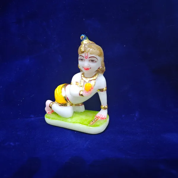 4"_LADDU_GOPAL-MARBLE_DUST_IDOL