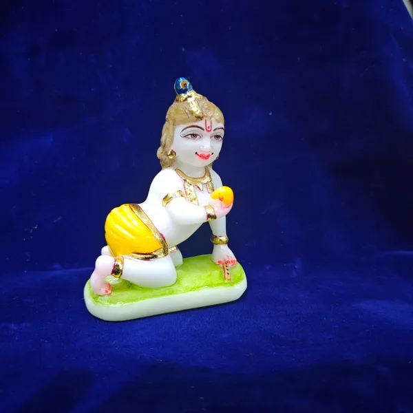 4"_LADDU_GOPAL-MARBLE_DUST_IDOL