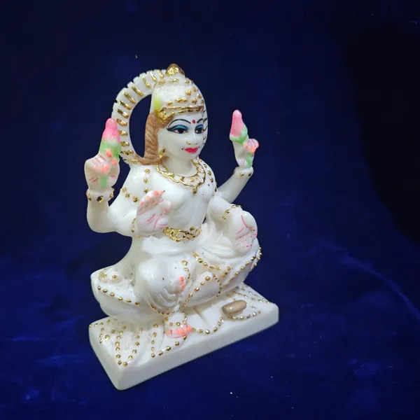 4"_LAXMI_JI-MARBLE_DUST_IDOL