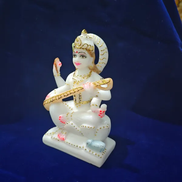 7"_SARASWATI-MARBLE_DUST_IDOL