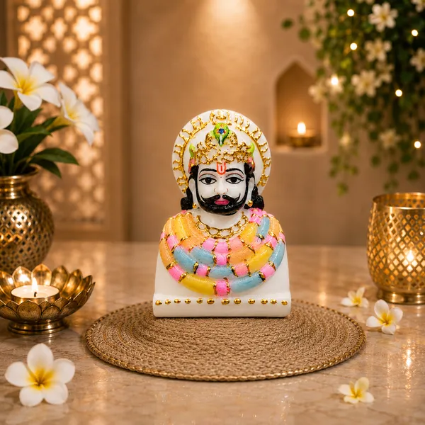 3"_KHATU_SHYAM-MARBLE_DUST_IDOL