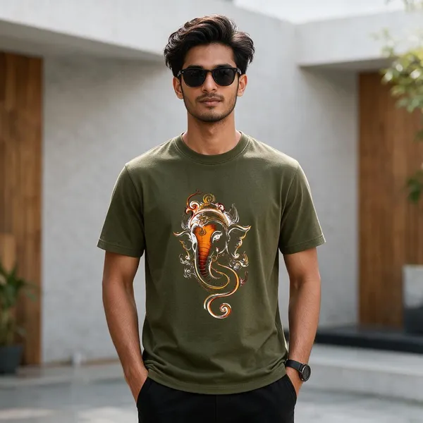 Olive_Graphic_Print_Crew_Neck_T-Shirt_for_Men