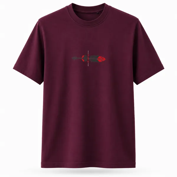Maroon_Cotton_Blend_Regular_Fit_Graphic_Oversized_T-Shirt_For_Men