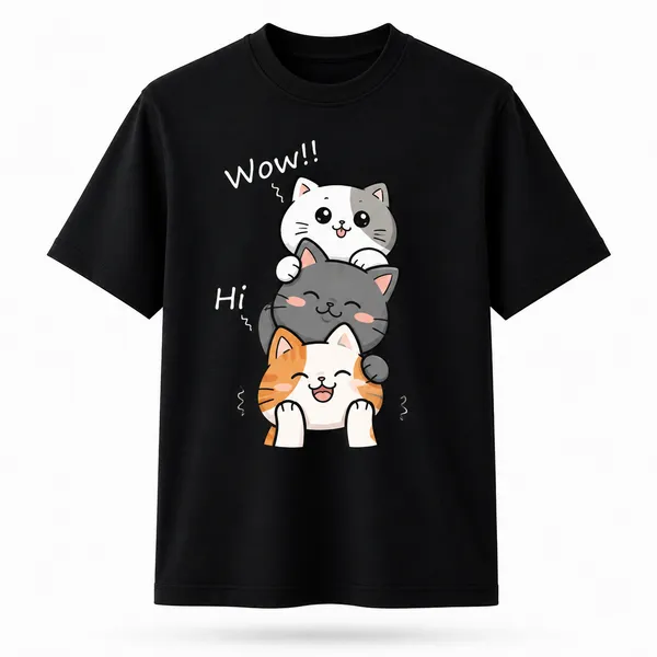 Black_Graphic_Print_Crew_Neck_T-Shirt_for_Unisex