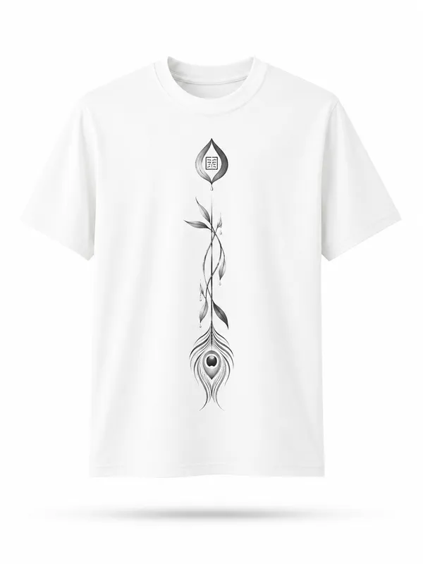 White_Cotton_Regular_Fit_Botanical_Graphic_Oversized_T-Shirt_For_Men