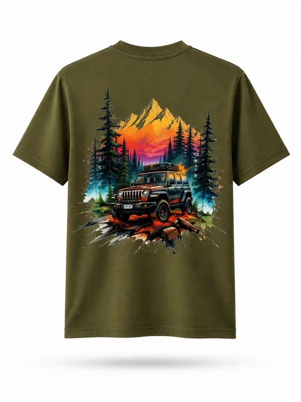 Olive_Green_Graphic_T-Shirt_for_Men