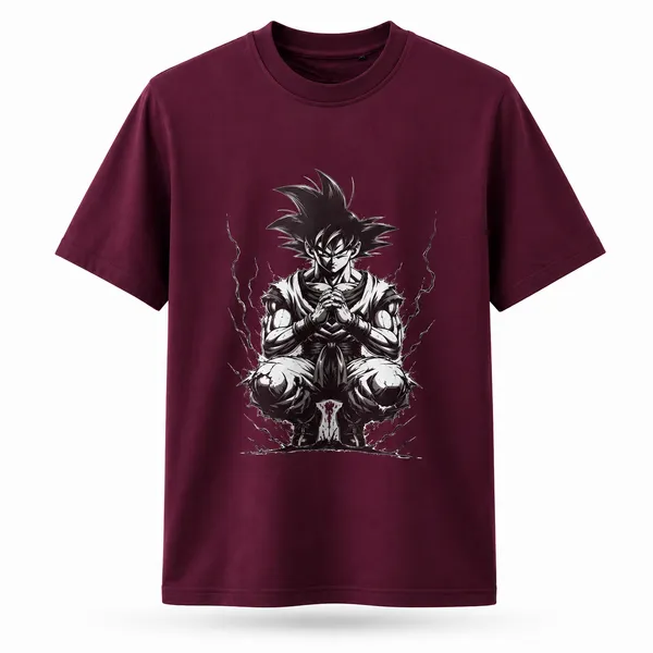 Maroon_Cotton_Regular_Fit_Anime_Warrior_Graphic_Oversized_T-Shirt_For_Men