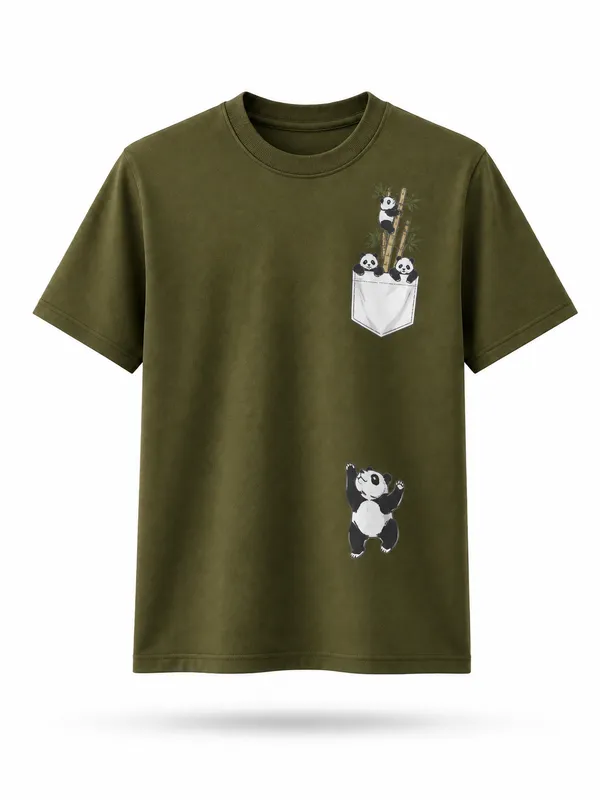 Olive_Green_Cotton_Regular_Fit_Panda_Graphic_Oversized_T-Shirt_For_Men