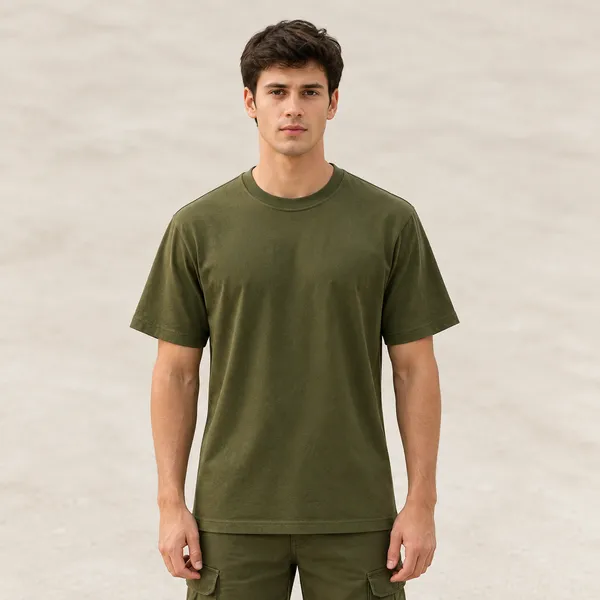 Olive_Green_Graphic_T-Shirt_for_Men